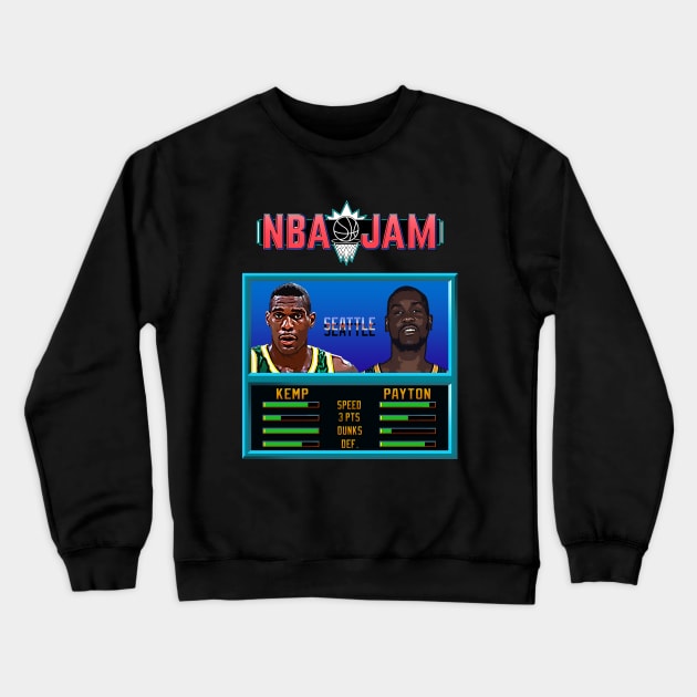 NBA JAM - CLASSIC - THE BEST DUO's EDITION_Glove&Kemp Crewneck Sweatshirt by Buff Geeks Art